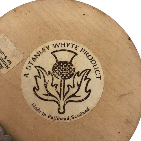 Stanley Whyte Scotland Hand Carved Thistle Wood Butter Cookie Mold - Picture 5 of 5